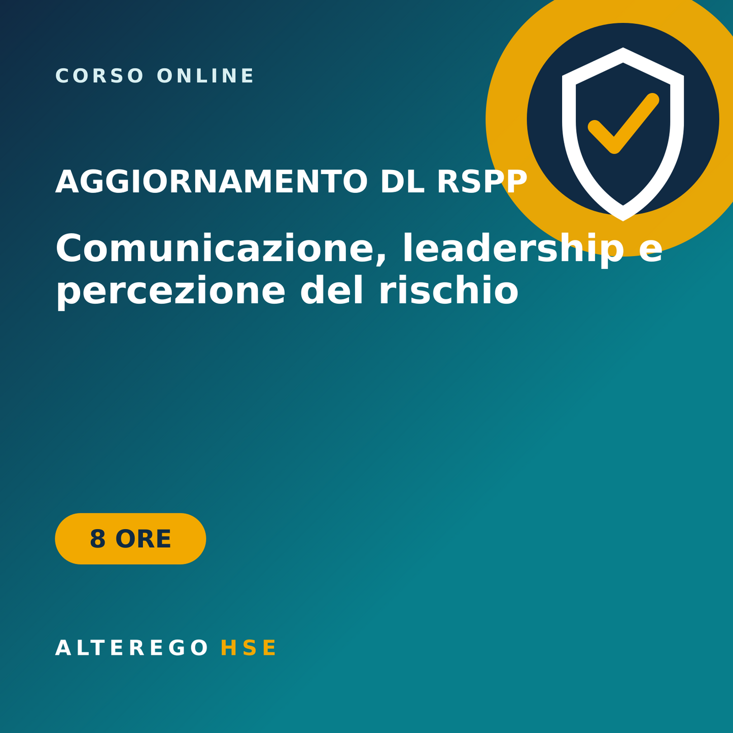 Aggiornamento datore di lavoro RSPP: comunicazione per la sicurezza – 8 ore