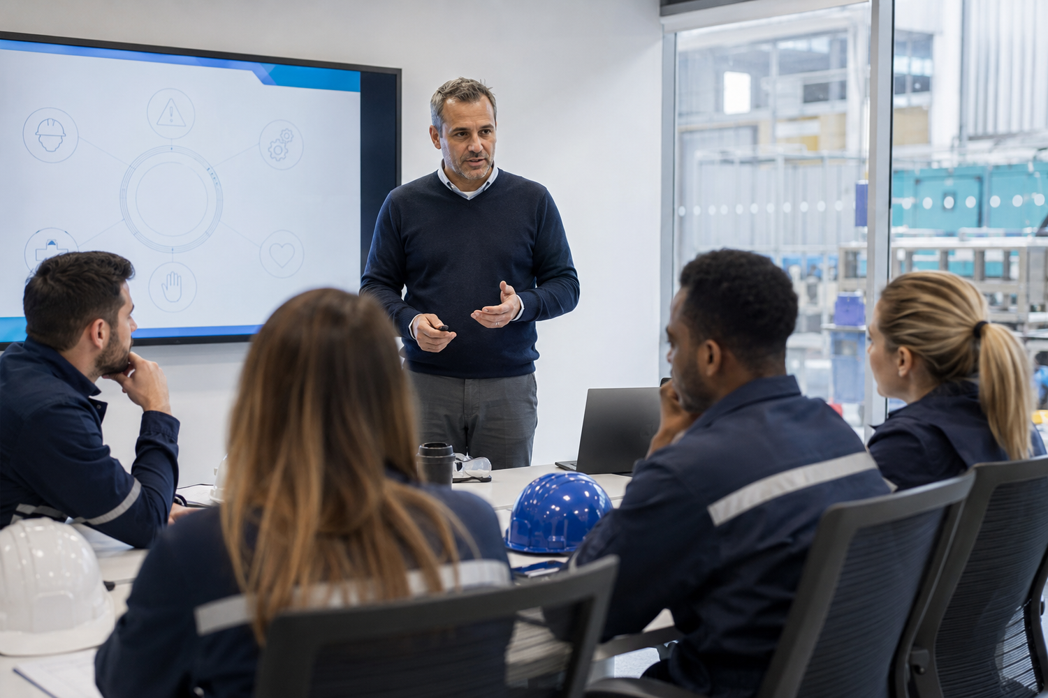 Corso di formazione sulla sicurezza svolto in aula aziendale