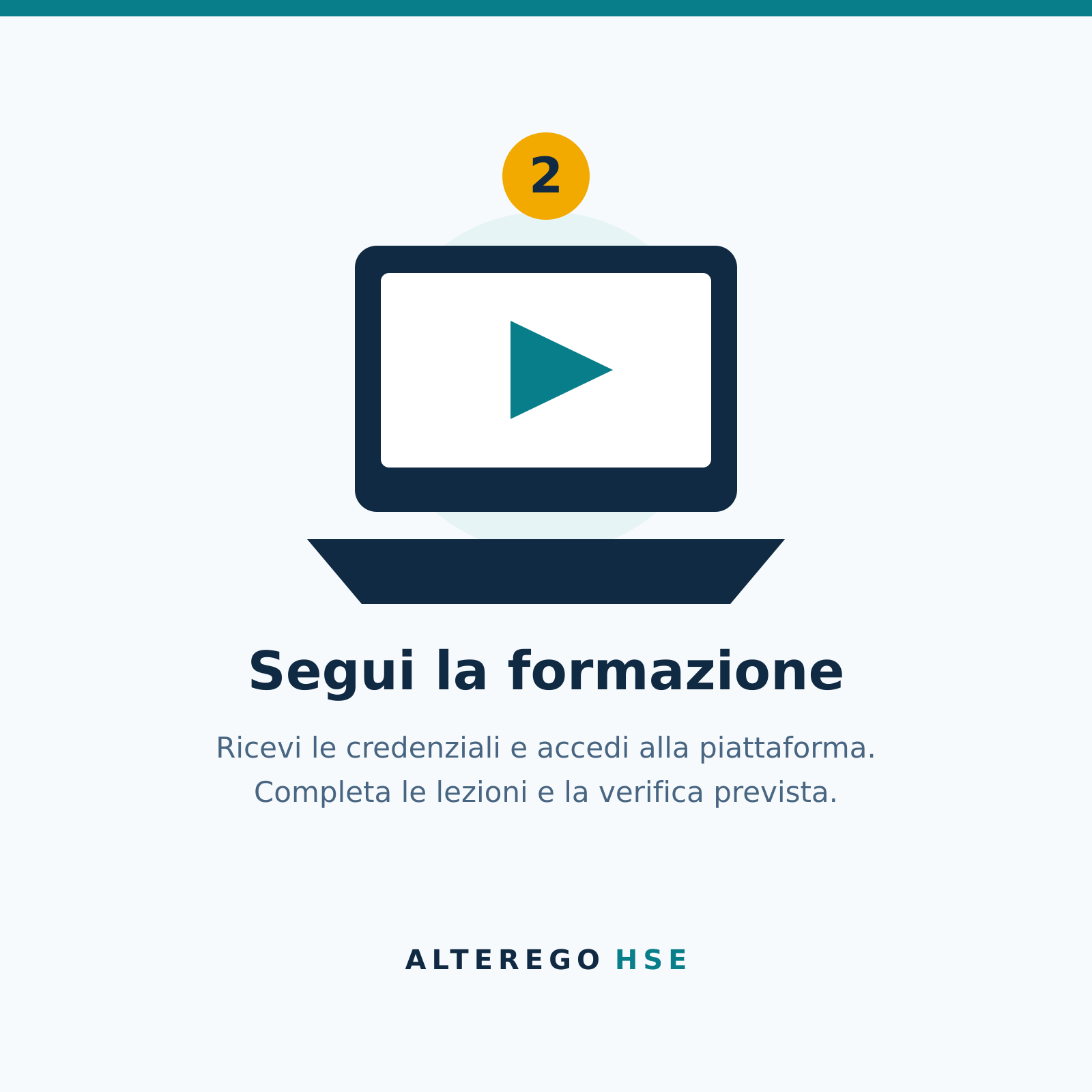 Segui il corso sulla piattaforma e-learning