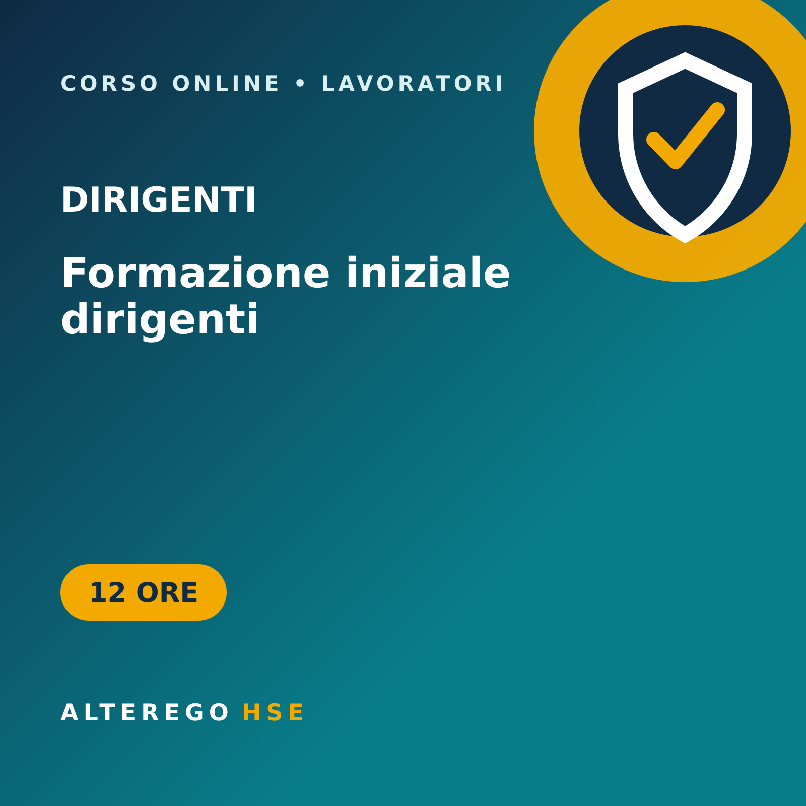 Corso di formazione iniziale per dirigenti – 12 ore