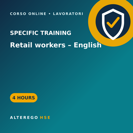 Specific training for retail workers – English – 4 hours