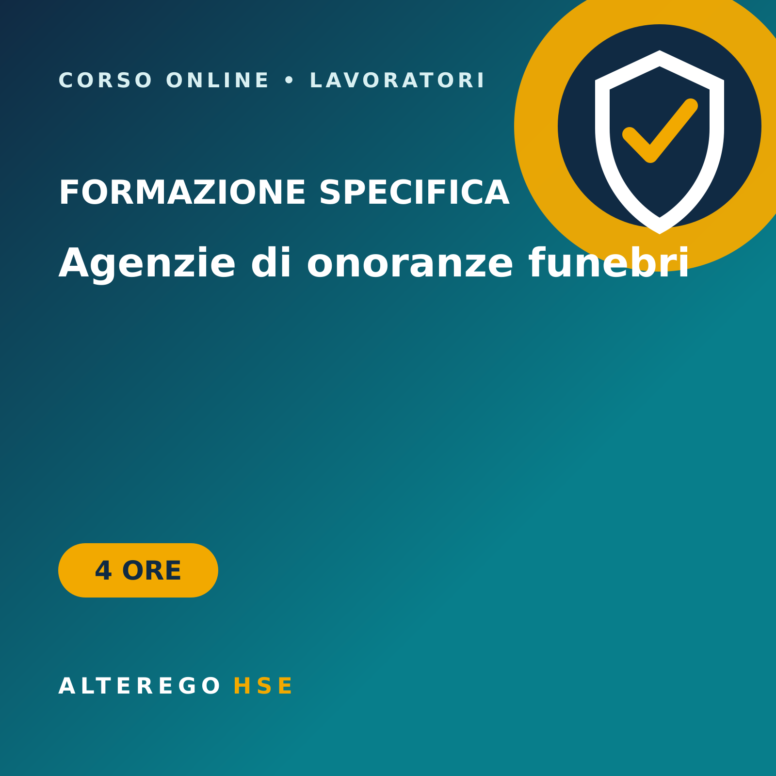 Corso di formazione specifica per lavoratori del settore agenzie di onoranze funebri, 4 ore