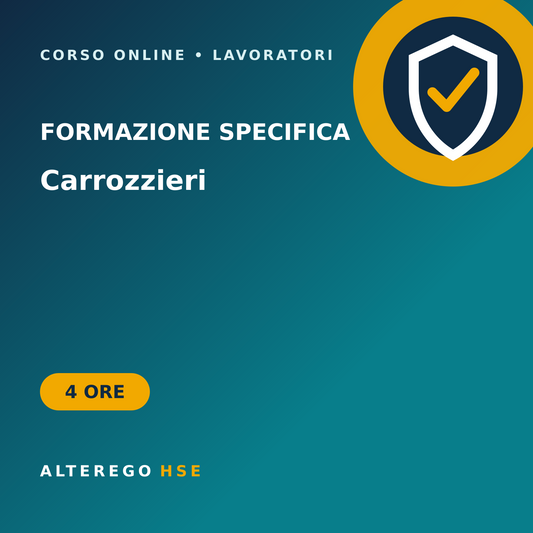 Corso di formazione specifica per lavoratori del settore carrozzieri, 4 ore
