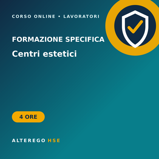 Corso di formazione specifica per lavoratori del settore centri estetici, 4 ore