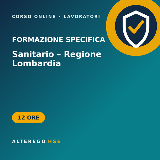 Corso formazione specifica settore sanitario – Regione Lombardia – 12 ore